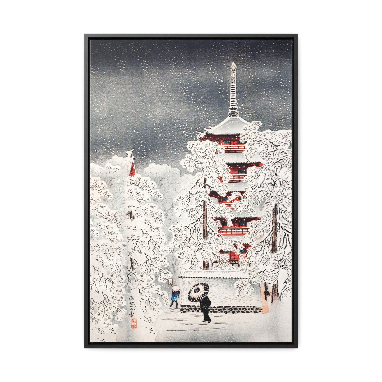 Snow at Asakusa, Yedo, Musashi Province  by Hiroaki Takahashi