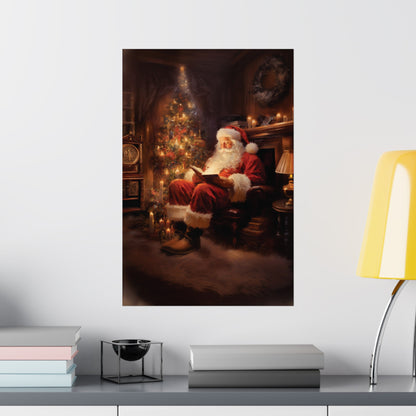 Santa Claus Reading A Book