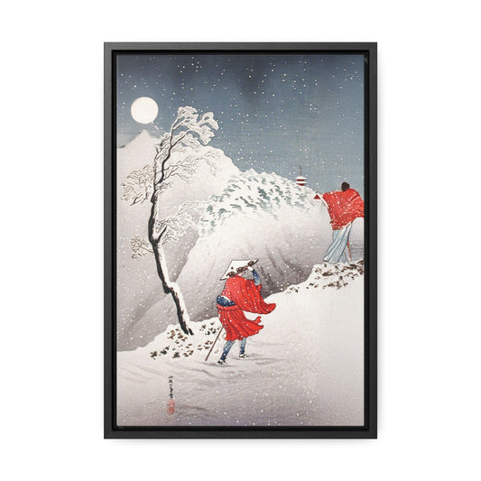 Snowy Evening on a Mountain Path by Hiroaki Takahashi