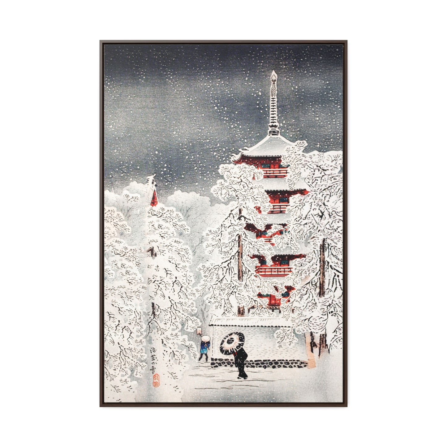 Snow at Asakusa, Yedo, Musashi Province  by Hiroaki Takahashi