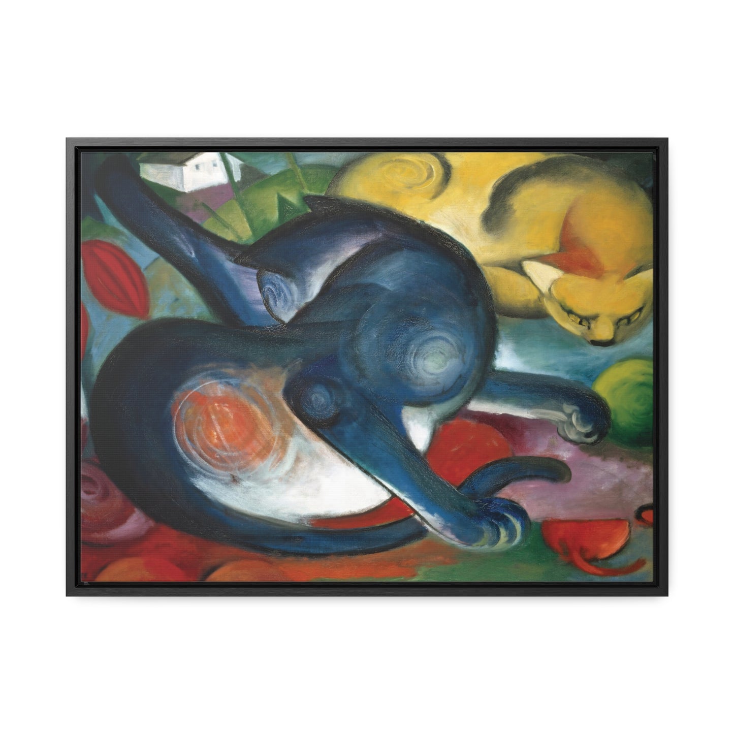 Two Cats, Blue and Yellow by Franz Marc