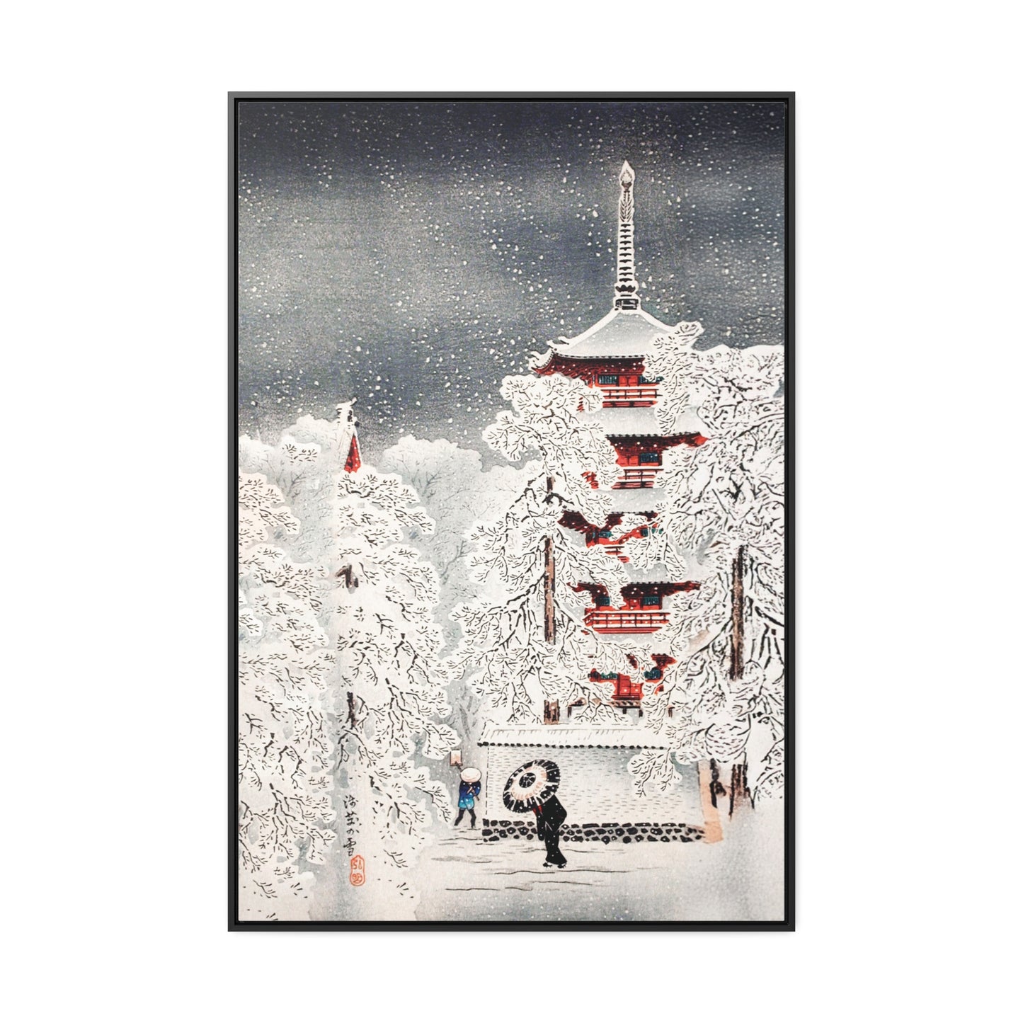 Snow at Asakusa, Yedo, Musashi Province  by Hiroaki Takahashi